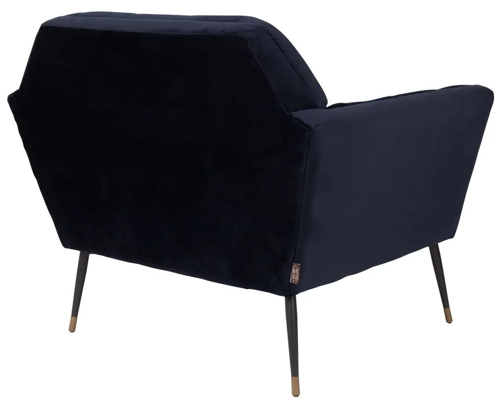 Dutchbone Kate Blauwe Fauteuil Fluweel