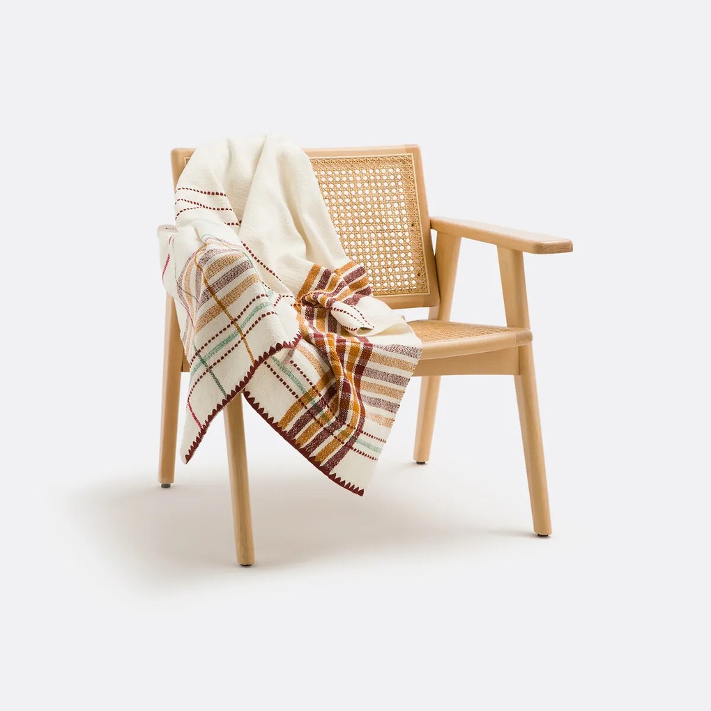 Plaid in geverfd en geweven katoen, Socco