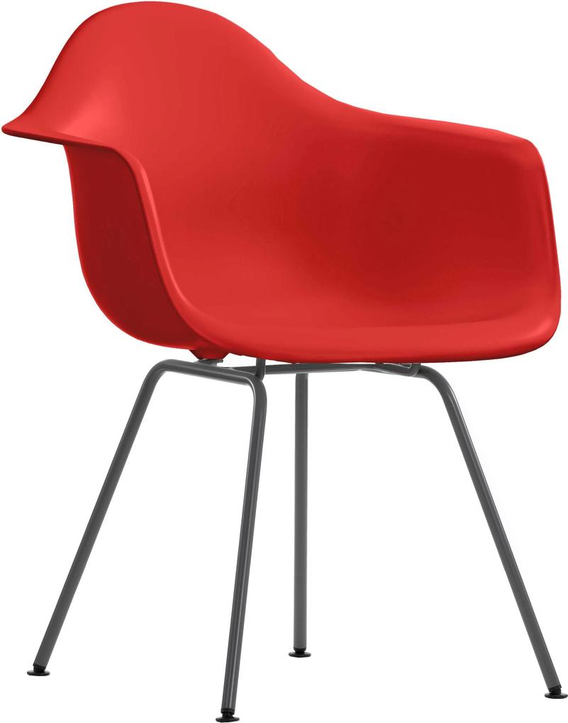 Vitra DAX stoel kuip klassiek rood onderstel zwart gepoedercoat