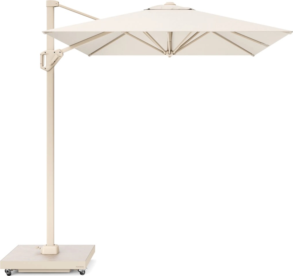 Zweefparasol 2.5x2.5m T1 (excl. voet) Ivoor Zand/Beige Platinum Voyager