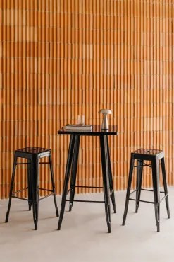 Lix Hoge Tafel En 2 Hoge Krukken Set Zwart - Sklum