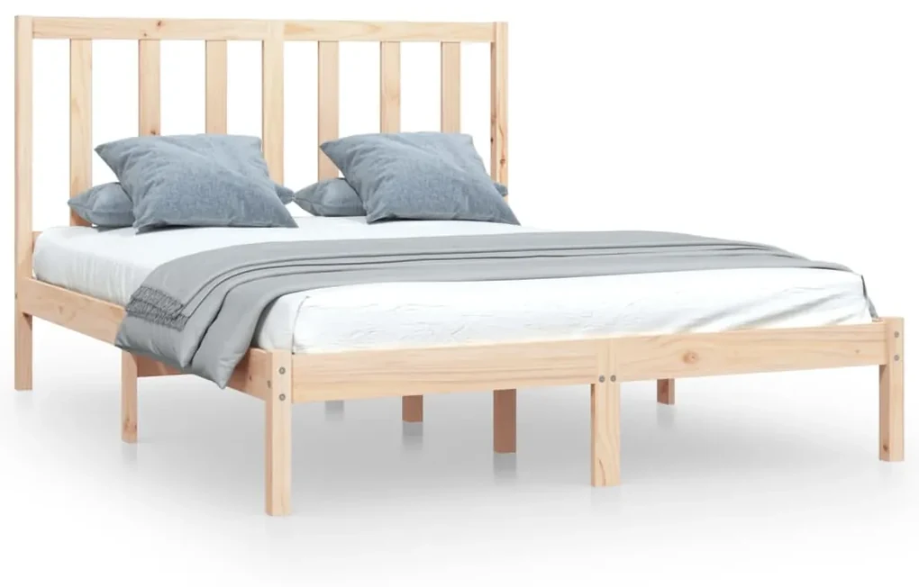 vidaXL Bedframe massief grenenhout 140x200 cm