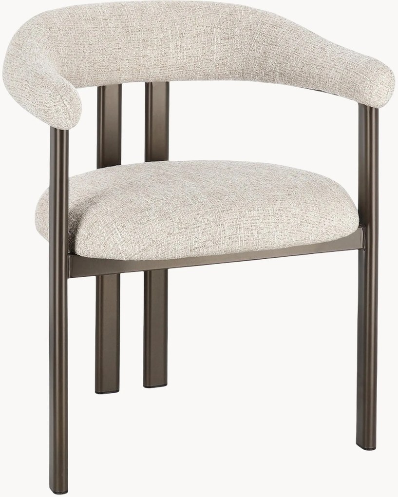 Gestoffeerde eetstoelen Giuditta met armleuningen, 2-delig