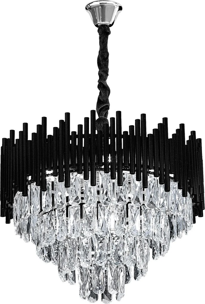 Hanglamp met kristallen G063-CP 50cm BLACK