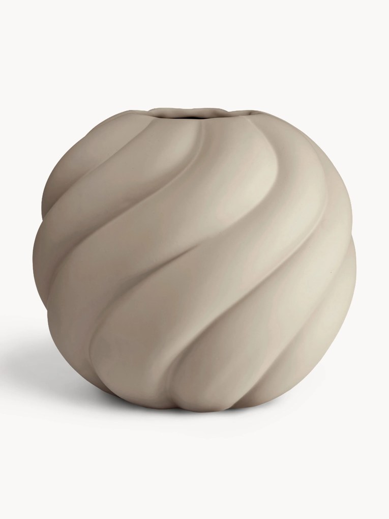 Handbeschilderde keramische vaas Twist Ball, H 20 cm