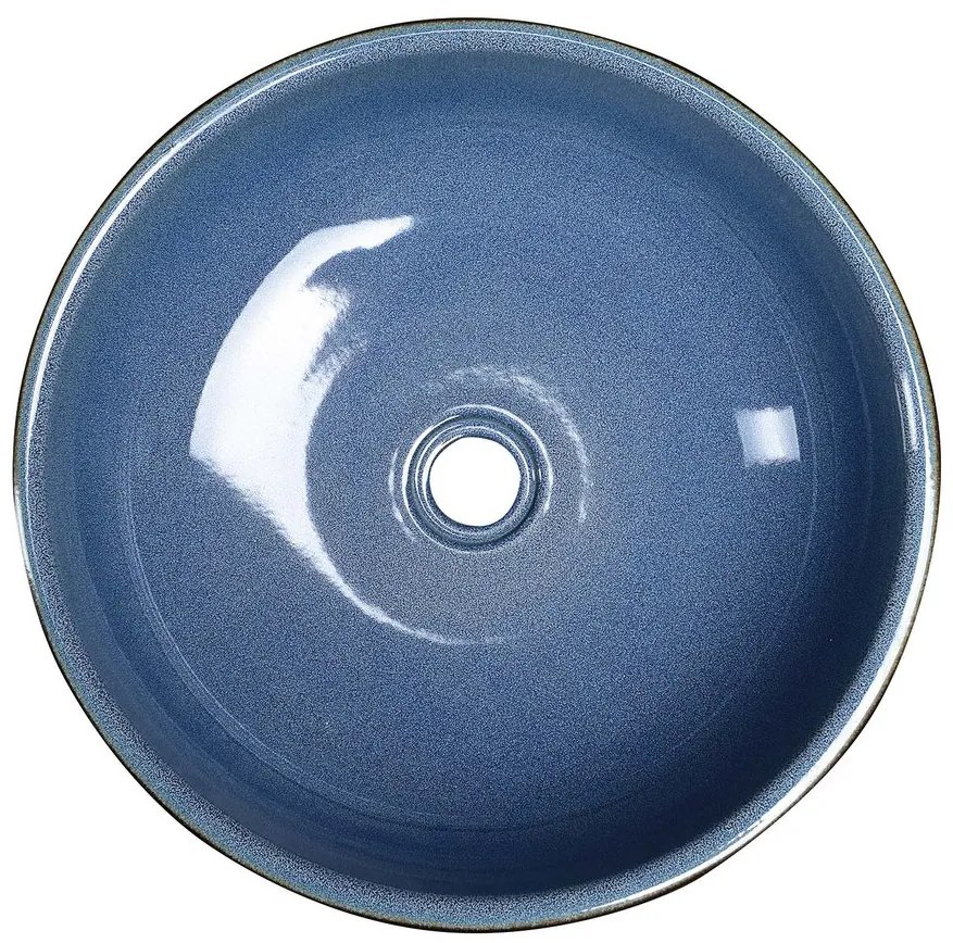 Sapho Priori keramische ronde waskom 41cm blauw/grijs