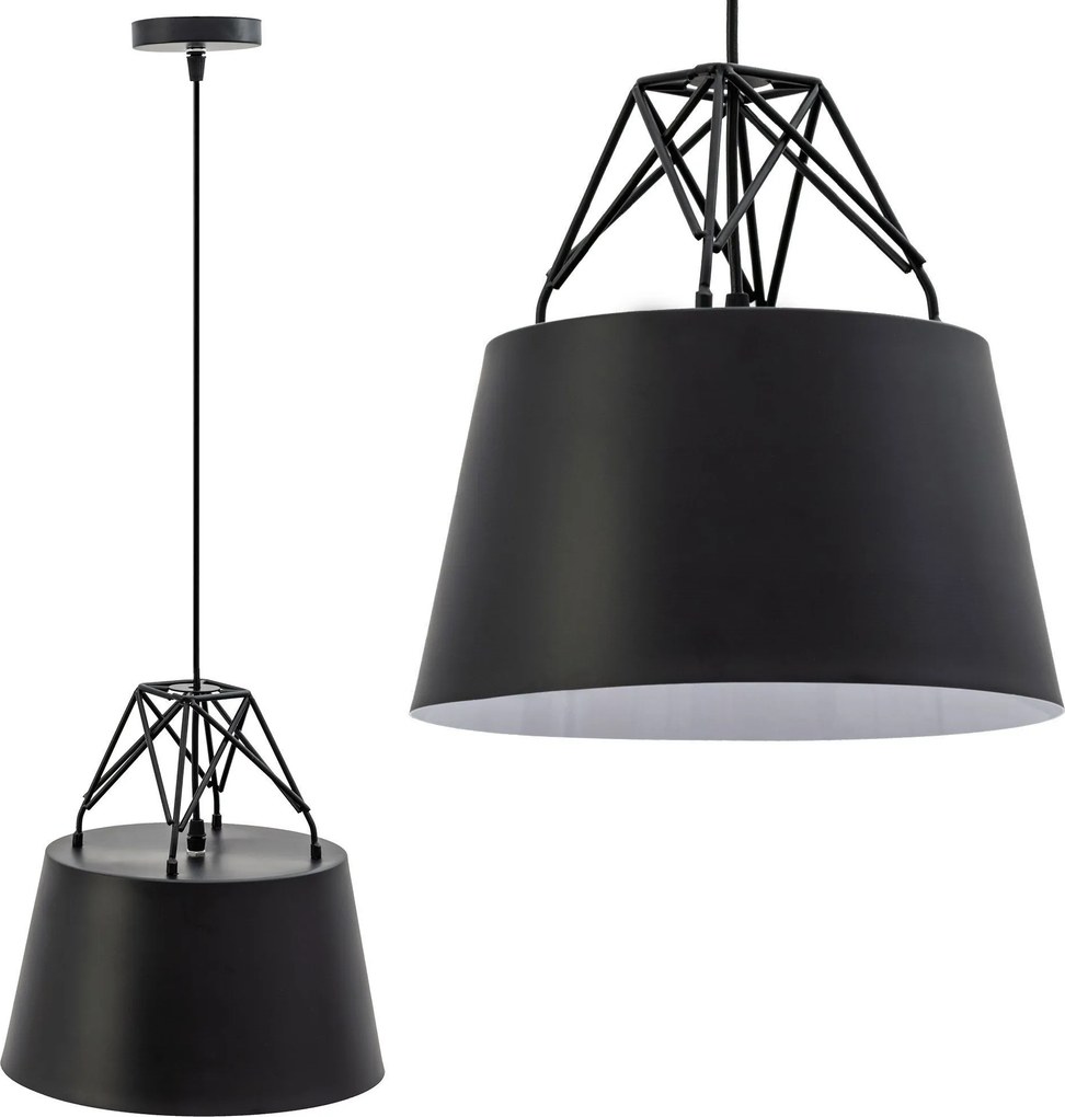 Hangende metalen zwarte plafondlamp APP422-1CP