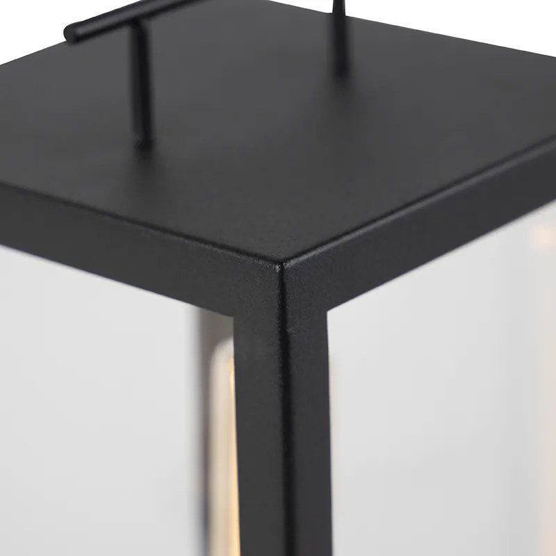 Landelijke buitentafellamp zwart met glas - Rotterdam Modern E27 Buitenverlichting