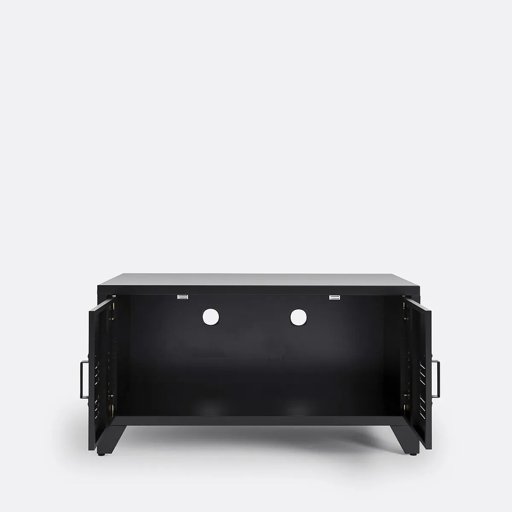 Laag meubel in metaal, 2 deuren, Hiba