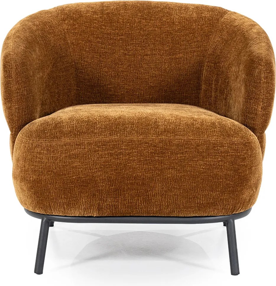 Zachte Fauteuil Met Ronde Rug Mosterd