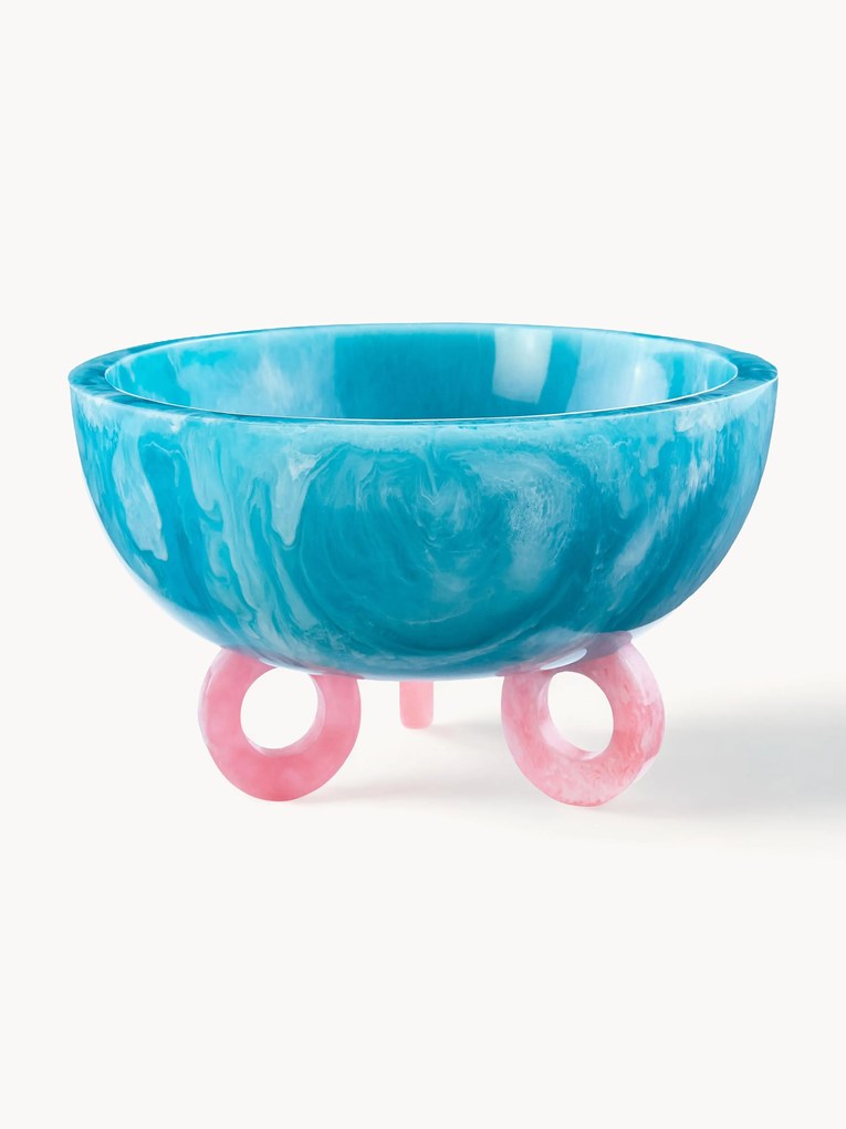 Handgemaakte decoratieve schaal Como met marmerlook