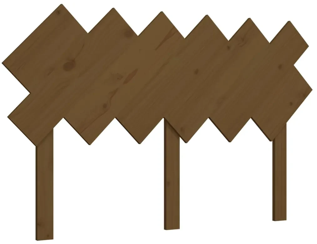 vidaXL Hoofdbord 132x3x81 cm massief grenenhout honingbruin