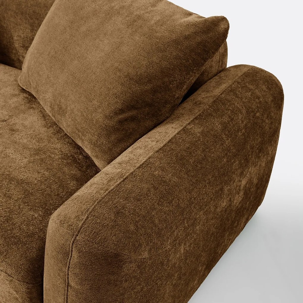 3-zits links modulaire hoekbank in jacquard chenille, AMAD