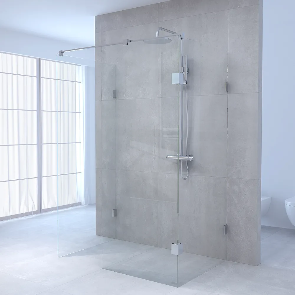 Brauer JC profielloze inloopdouche XL 160x90cm chroom