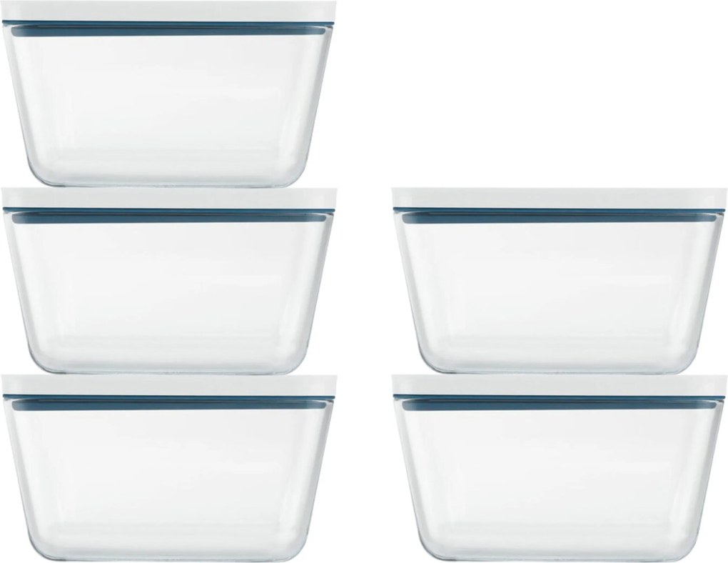 ZWILLING Fresh &amp; Save Vacuümdozenset , 5-delig / L, glas, La-mer - Fresh &amp; Save - ZWILLING