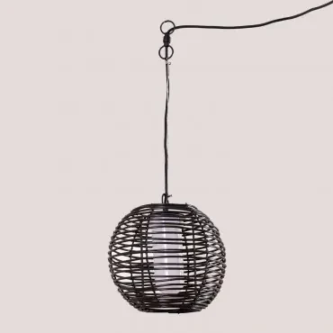 Buitenplafondlamp Met Houteffect Bissel Donkerbruin - Sklum