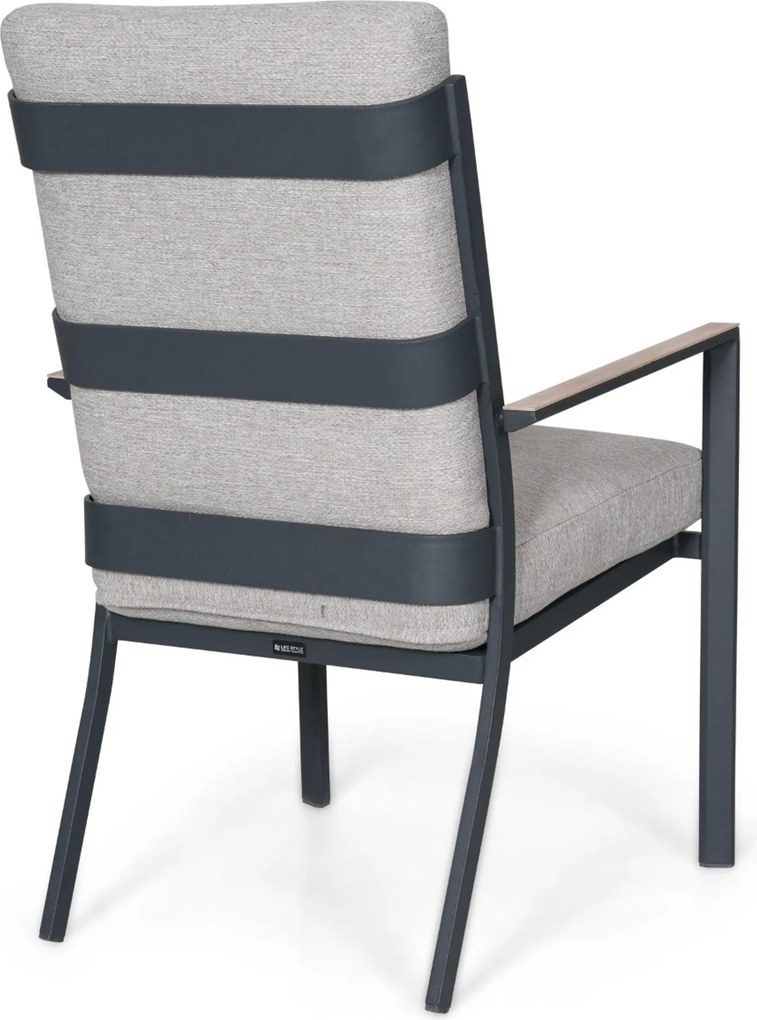 Tuinset 4 personen 180 cm Aluminium Grijs Lifestyle Garden Furniture Lecce/Camila