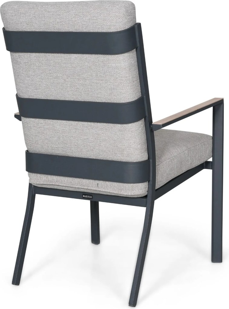 Tuinset 4 personen 180 cm Aluminium Grijs Lifestyle Garden Furniture Lecce/Valley