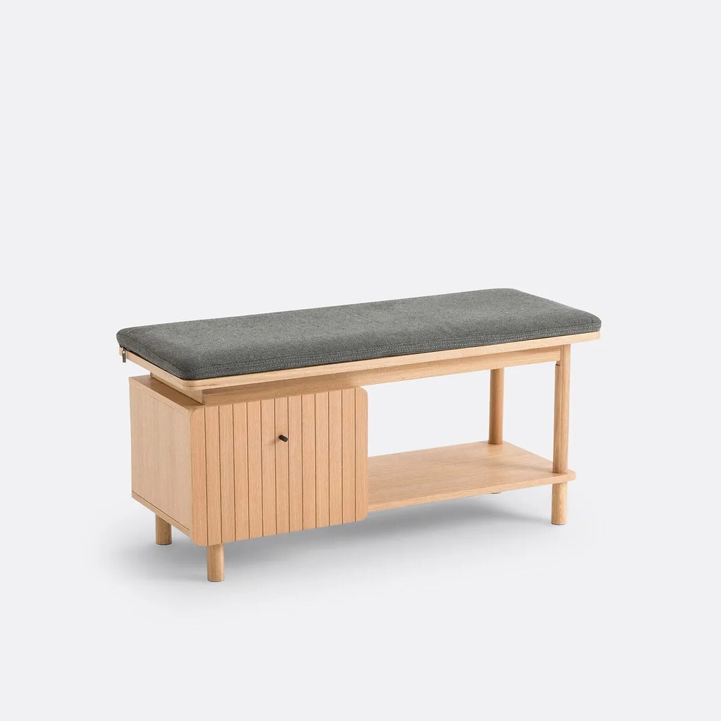 Eiken en fineer opbergbank, Groove