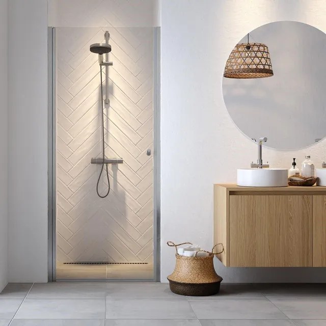 Sealskin Hooked draaideur 90x200cm voor nis 6mm veiligheidsglas chroom CCX200906265100