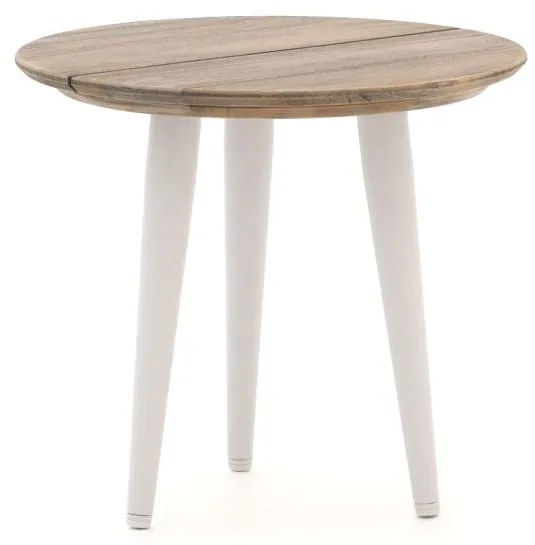 Bijzettafel tuin ROUGH | Rond  | Tuintafel Teakhout | Ø50cm | Kees Smit Tuinmeubelen