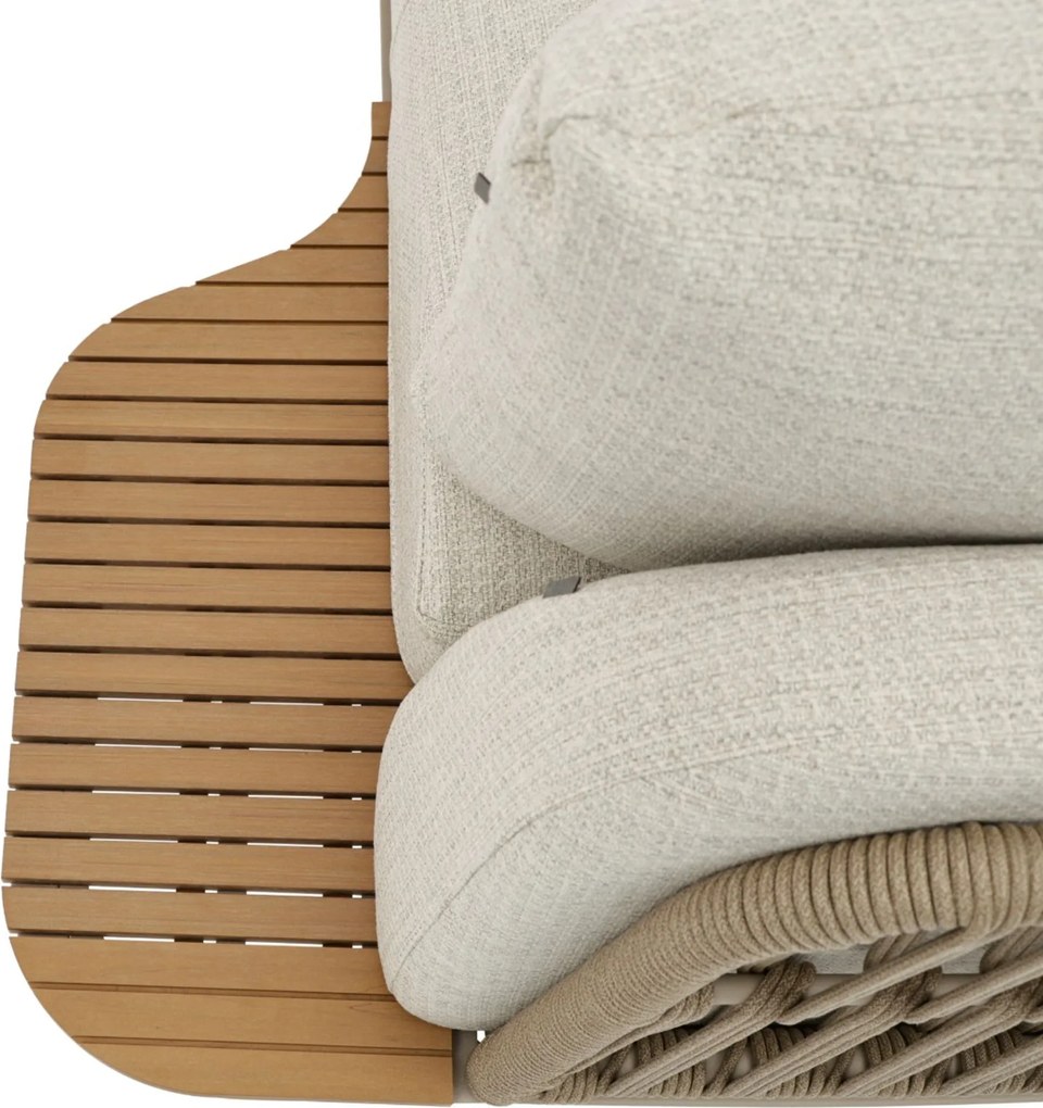 Tuinset 6 personen 220 cm Rope Taupe Domani Furniture Trivento/Belluno