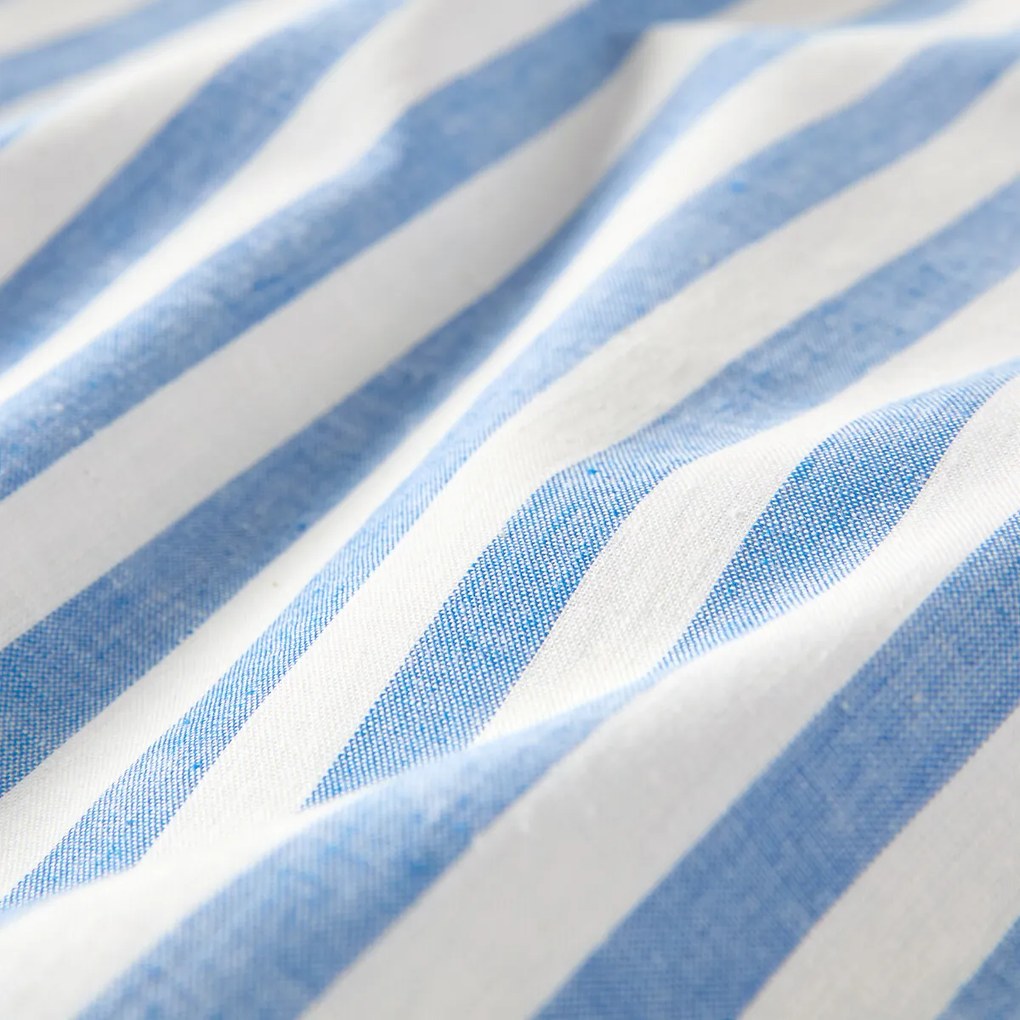 Plat laken van katoen, Soizic blauw