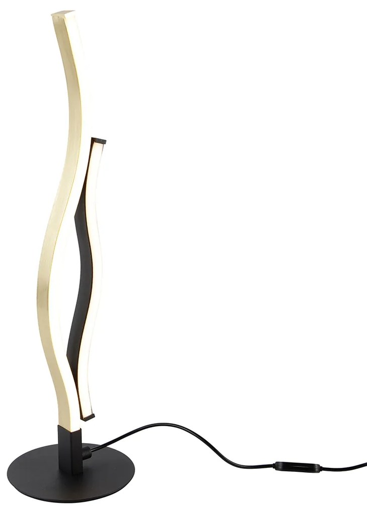 Design tafellamp zwart met goud incl. LED dimbaar - Blaze Design Binnenverlichting Lamp