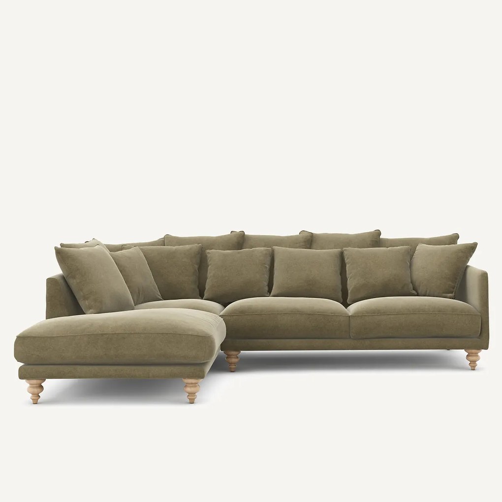 Linnen fluwelen hoekbank, LAZARE