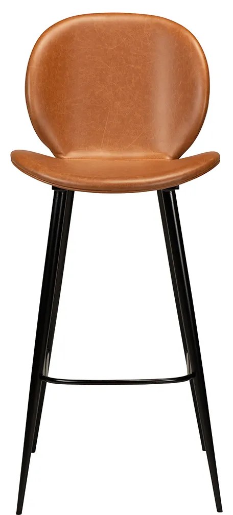 Dan-Form Cloud Hoge Design Barkruk Bruin Kunstleer