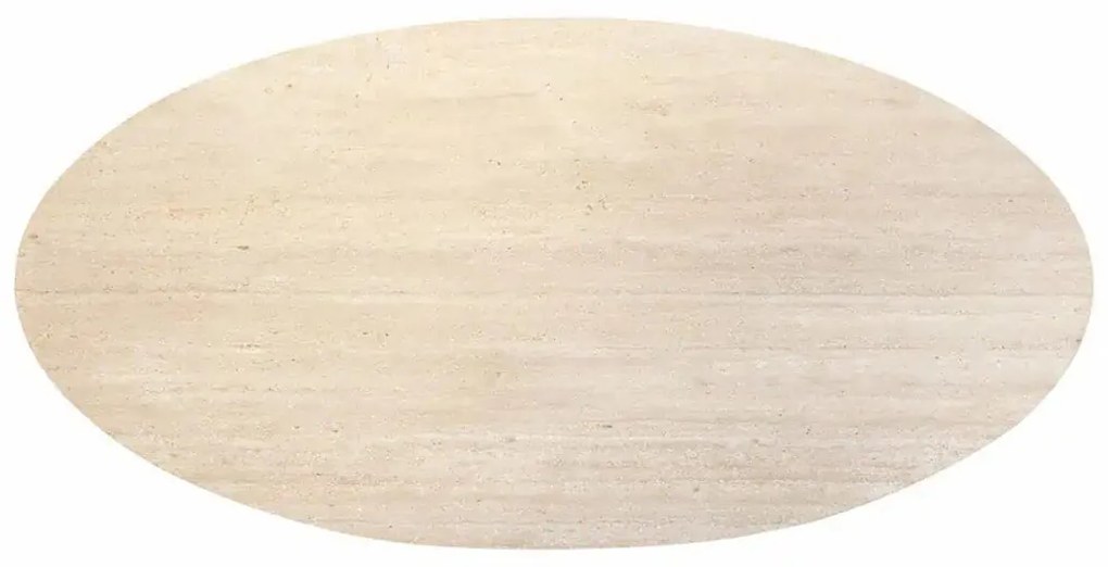 Richmond Interiors Avalon Ovale Eettafel Travertin 230 Cm - 230 X 116cm.