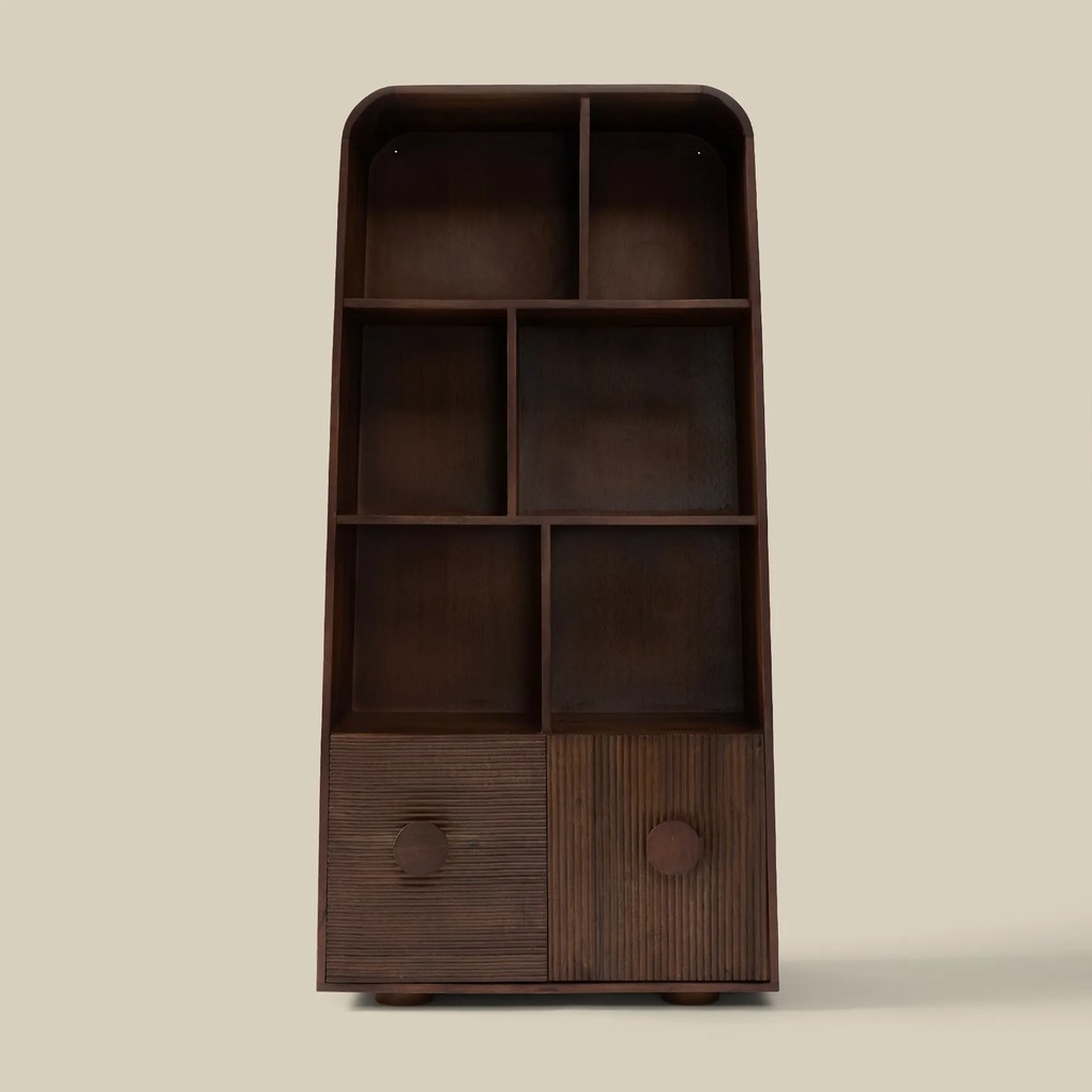 Open Kast Hoog Met Ronde Hoeken - 85x40x170cm.