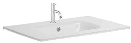 Crosswater Glide II Wastafel inbouw - kraangat - 70x45x1cm - glas - wit GL0711SIW_V2
