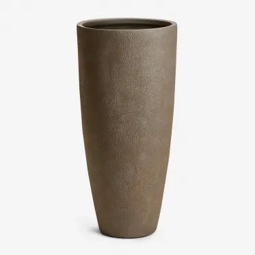 Paige Betonnen Plantenbak Donkerbruin & Ø35 Cm - ↑80 Cm - Sklum