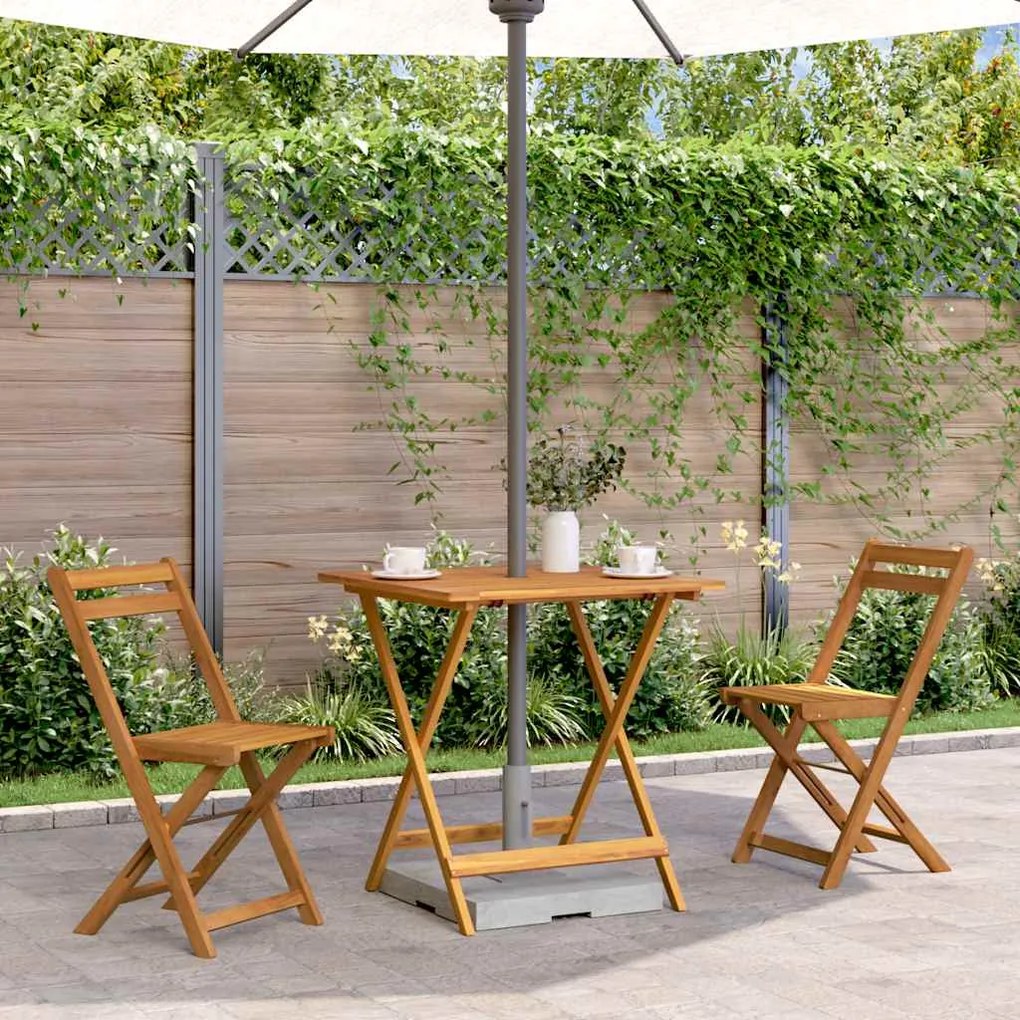 vidaXL Tuintafel inklapbaar 70x70x75 cm massief acaciahout