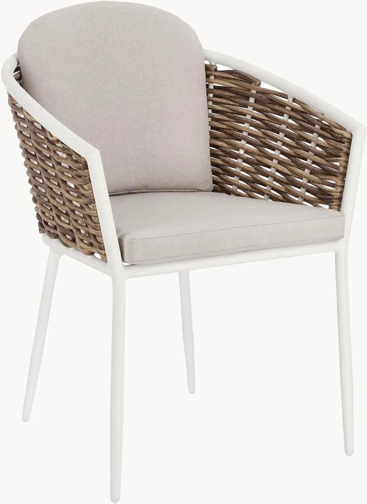 Stapelbare tuinstoelen Maribela met armleuning, 4-delig