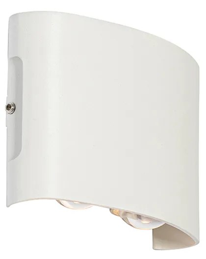 Buiten wandlamp wit incl. LED 4-lichts IP54 - Silly Modern IP54 Buitenverlichting ovaal