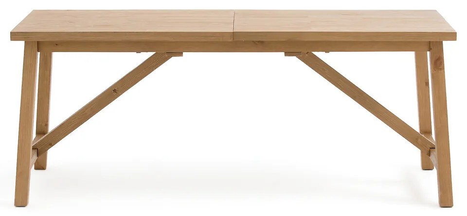 Tafel met verlengstukken 6/8 personen in massief dennenhout, Cinto