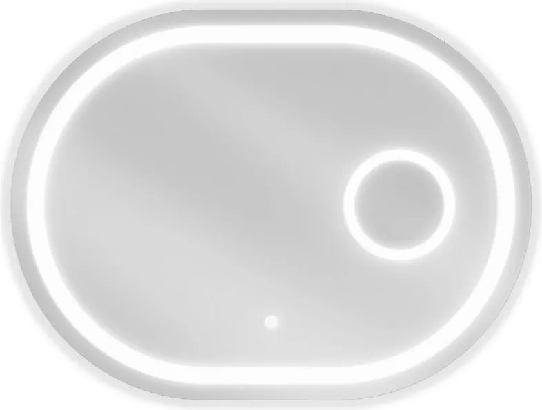 Mexen Umba verlichte badkamerspiegel met cosmeticaspiegel 100 x 80 cm, LED 6000K, anti-condens - 9822-100-080-611-00