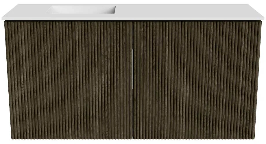 Mondiaz Joya 80cm toiletmeubel shadow met wastafel faye links 1 kraangat talc