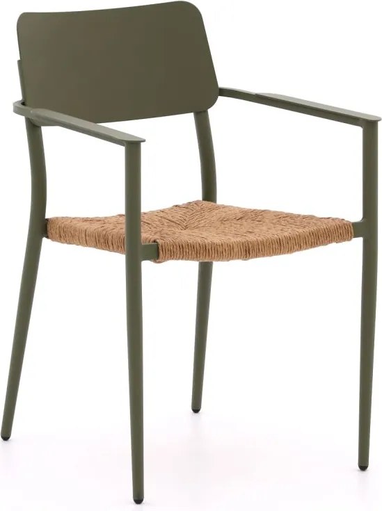 Dining tuinstoel | Bellagio  Cino | Wicker (vlechtwerk) | Groen | Stapelbaar | Kees Smit Tuinmeubelen