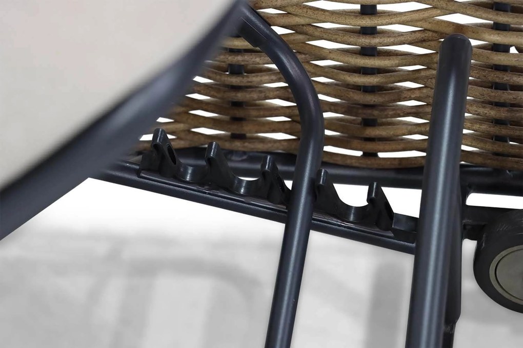 Lifestyle Garden Furniture Nice Ligbed Verstelbaar Aluminium/wicker Grijs