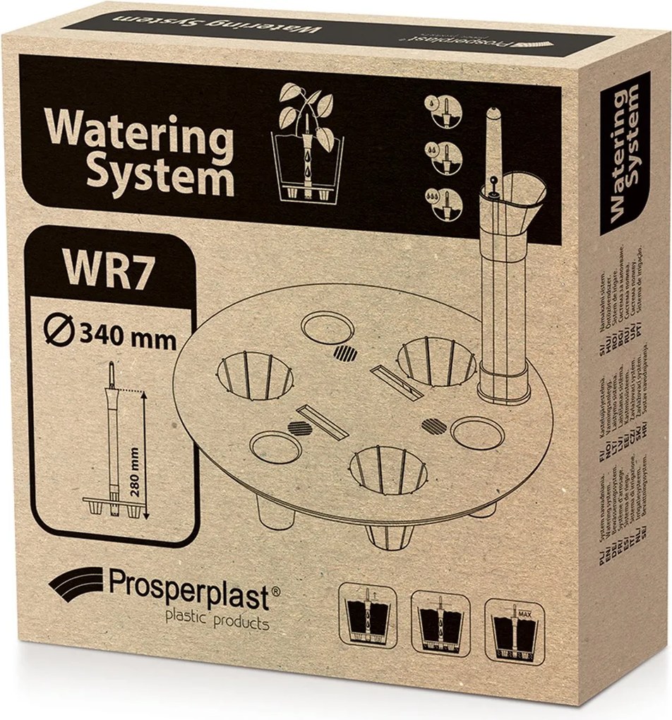 Prosperplast Watering System Round WR7 - Zwart - Ø 33,8 cm - Voor potten tot Ø 47 cm