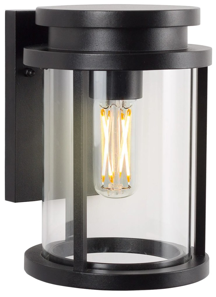 Sydney Muurlamp Zwart met 8W Bewegingssensor LED