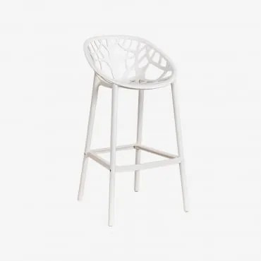 Verpakking Van 2 Ores Polypropyleen Hoge Krukken Gardenia Wit & ↑75 Cm - Sklum