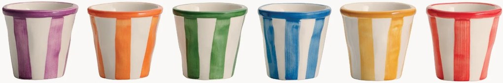 Handgemaakte espressokopjes Righe, 6-delig