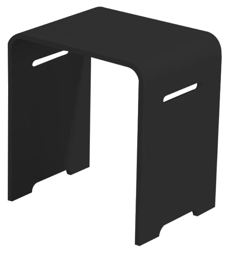 Badkamer Kruk Best Design Beauty-Black Solid Surface Zwart