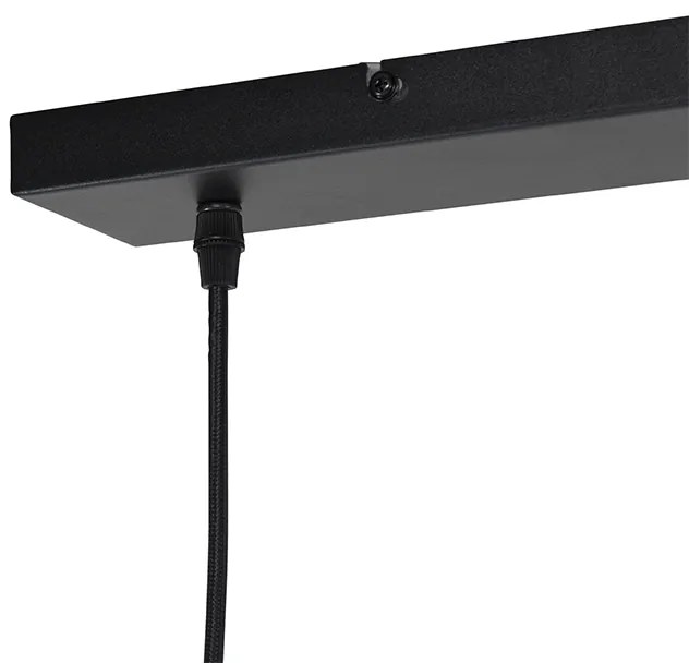 Industriële hanglamp zwart met goud 3-lichts - Magnax