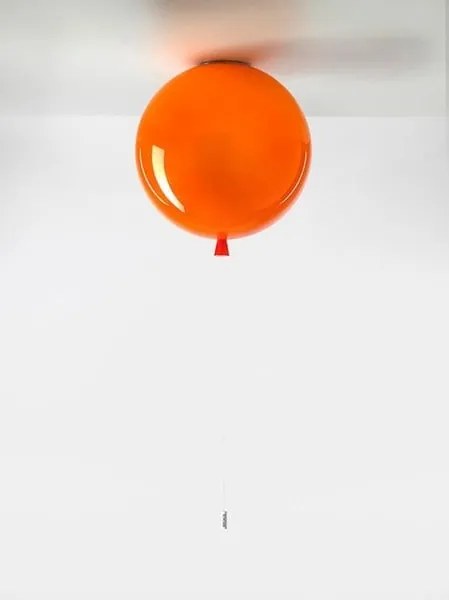 Brokis -   Plafondlamp  Memory Oranje glanzend / Zilver  Glas