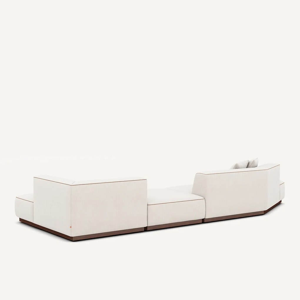 Open hoekbank rechts XL chenille fluweel, Jacopo